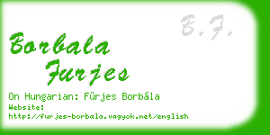 borbala furjes business card